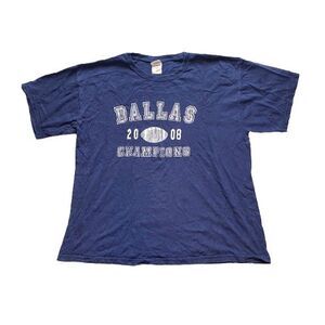 Dallas Cowboys Shirt Adult Extra Large Navy‎ 2008 Champions NFL Football Mens
